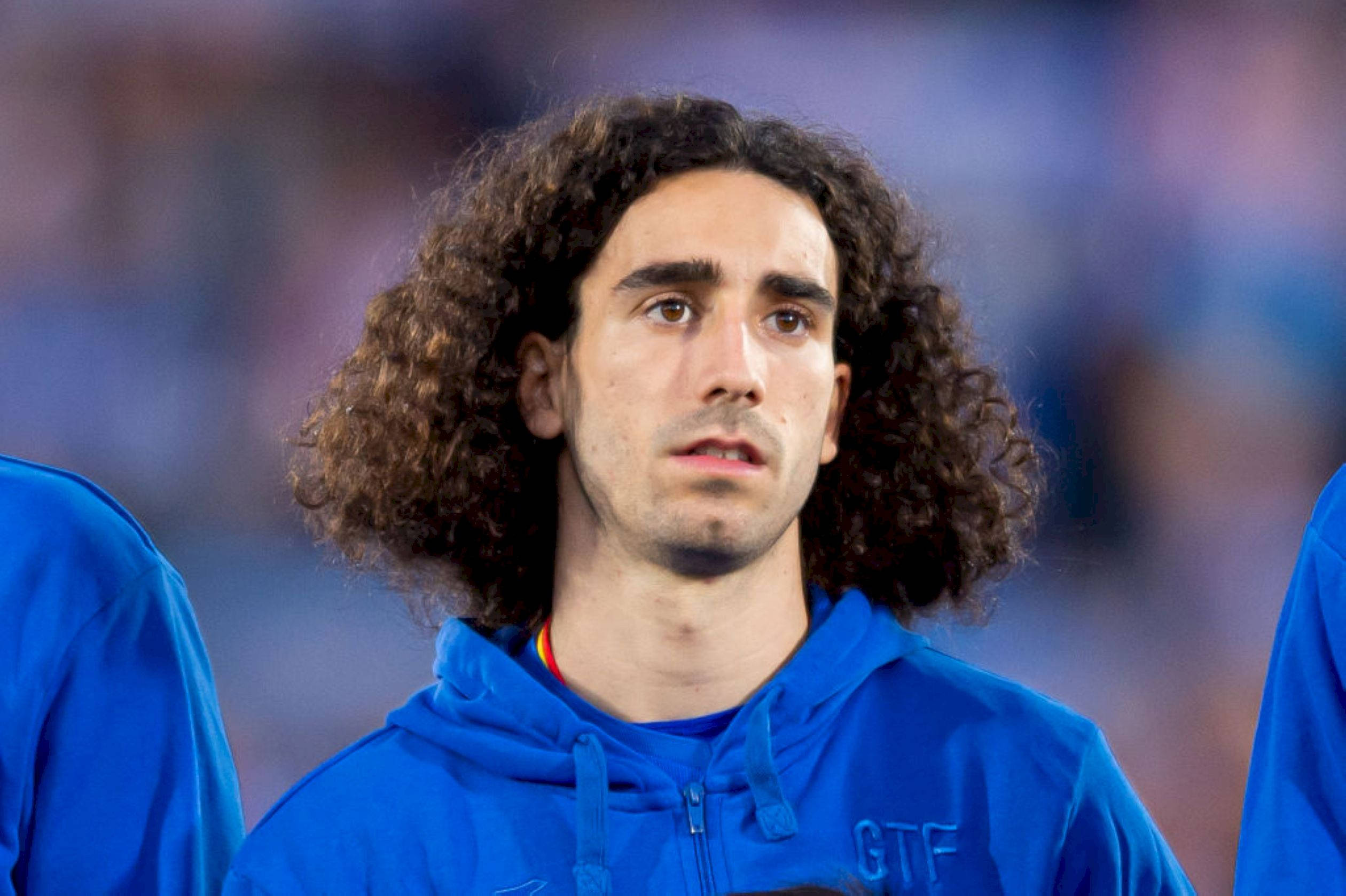 Marc Cucurella, royal blue hoodie, stadium, Full HD Desktop Wallpaper