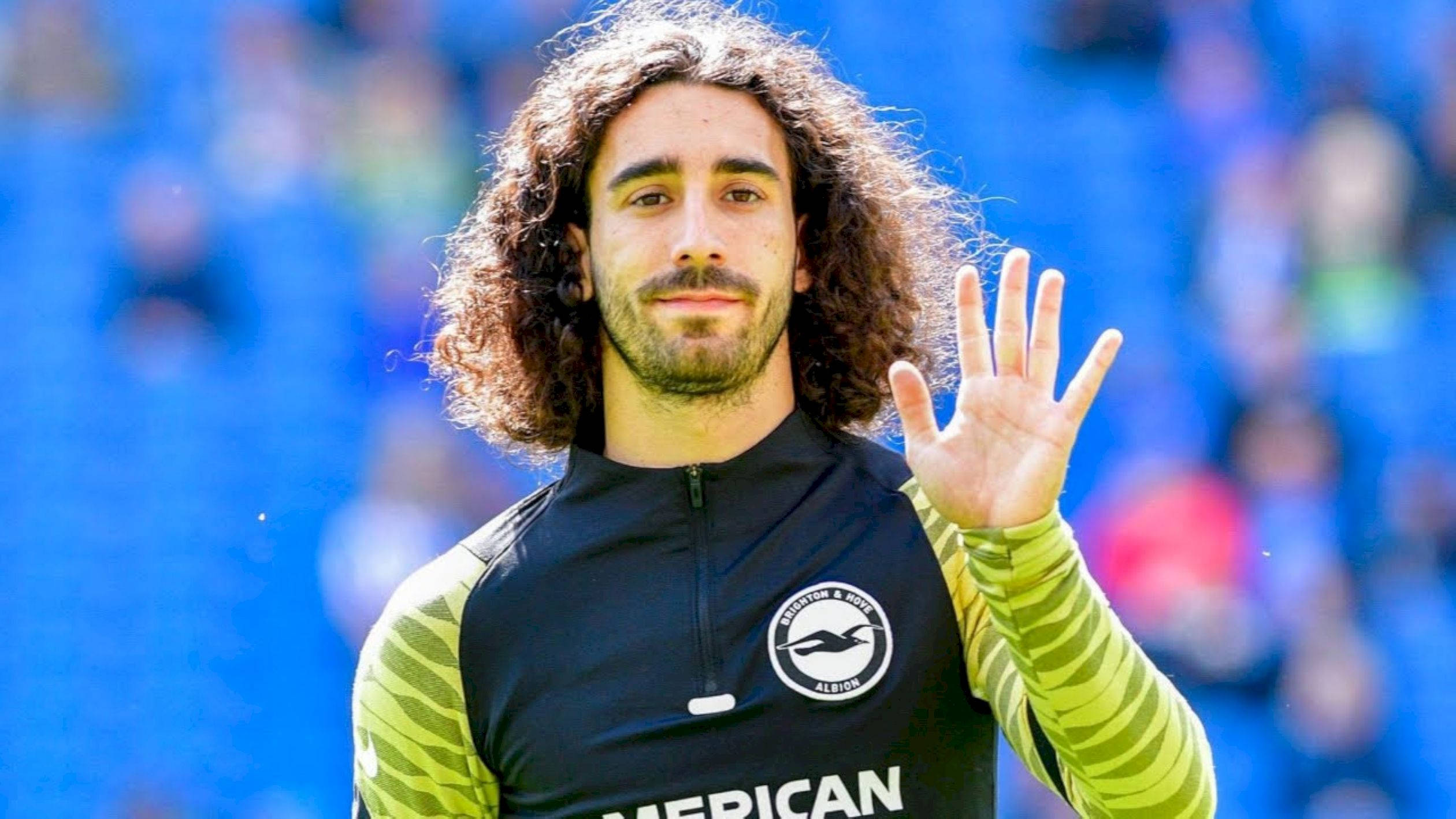Marc Cucurella, curly hair, stadium, Full HD Desktop Wallpaper