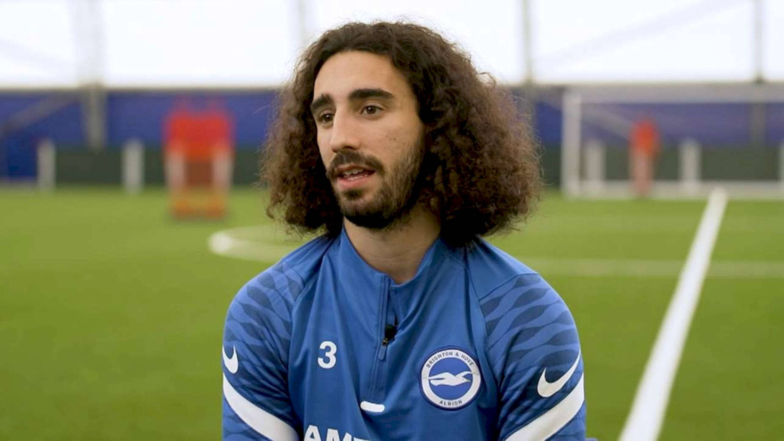 Marc Cucurella, blue training kit, green pitch, Full HD Desktop Wallpaper