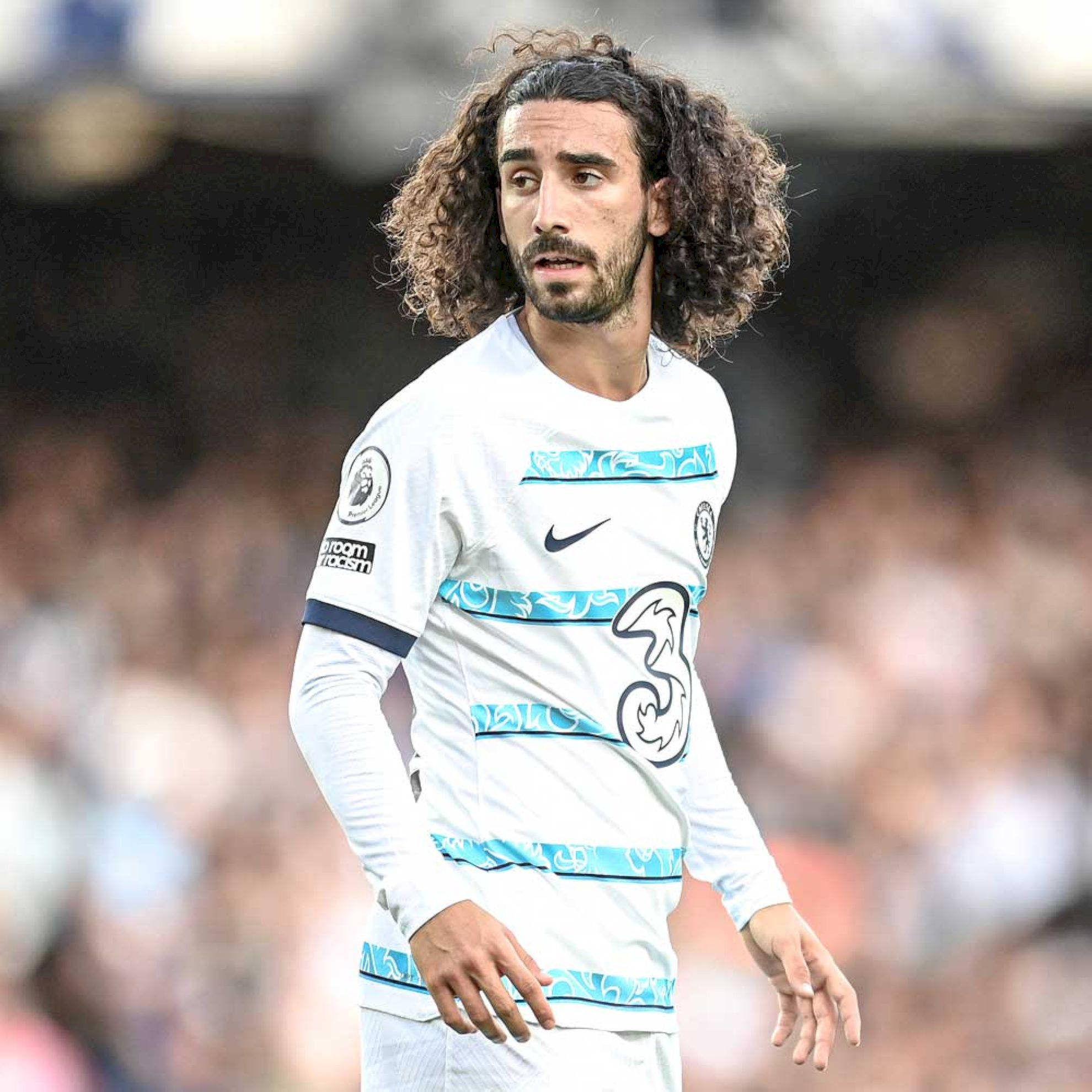 Marc Cucurella, white jersey, sunlit field, Full HD Desktop Wallpaper