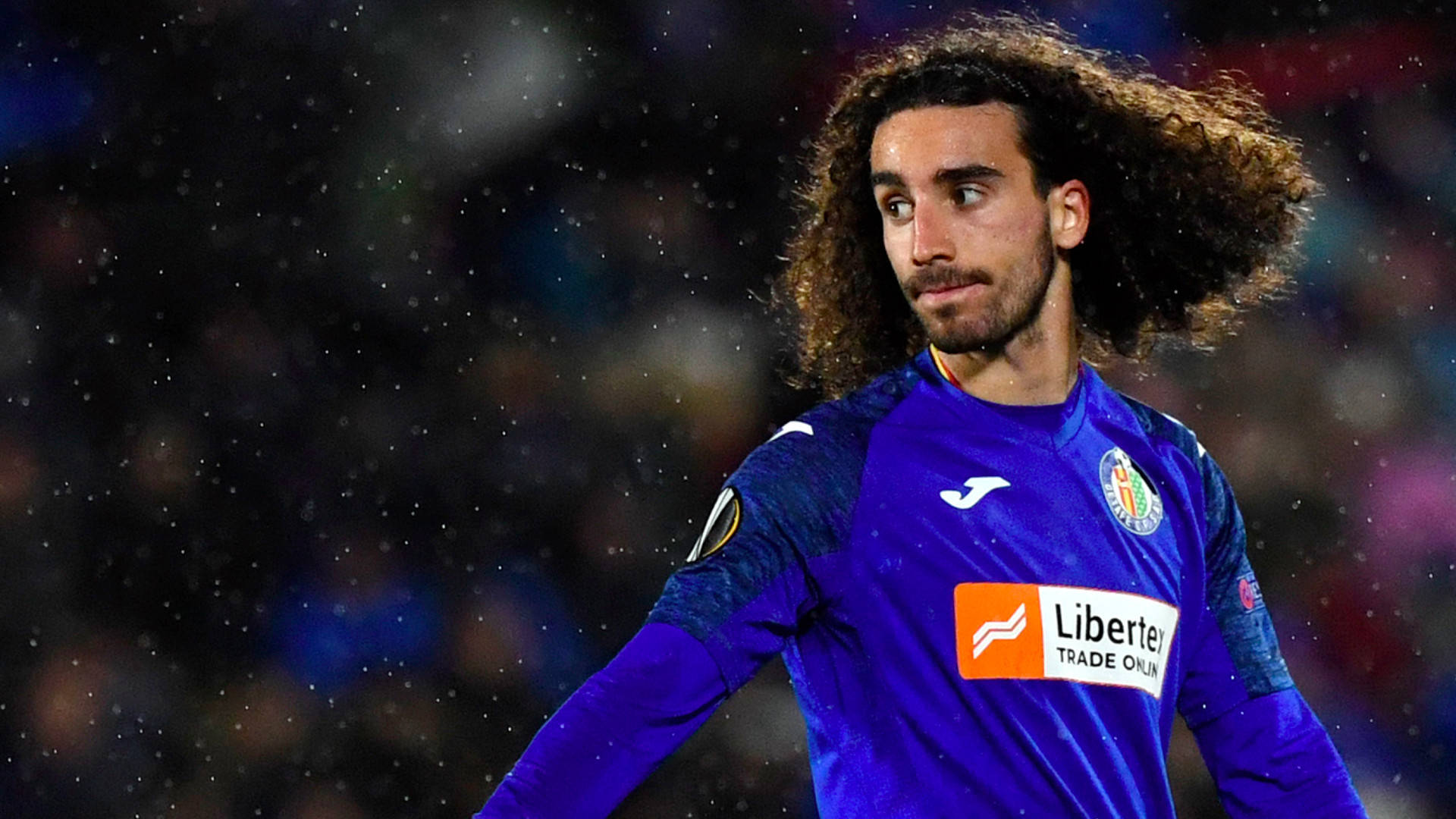 Marc Cucurella, royal blue hair, purple jersey, Full HD Desktop Wallpaper