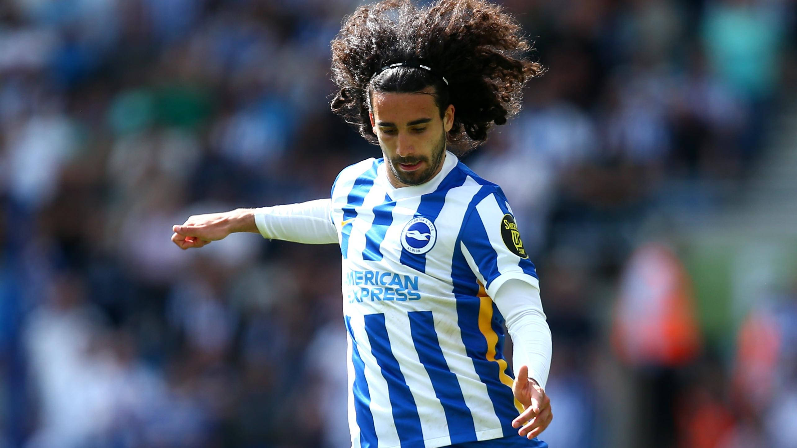 Marc Cucurella, blue and white striped jersey, daytime match, 2K Desktop Wallpaper