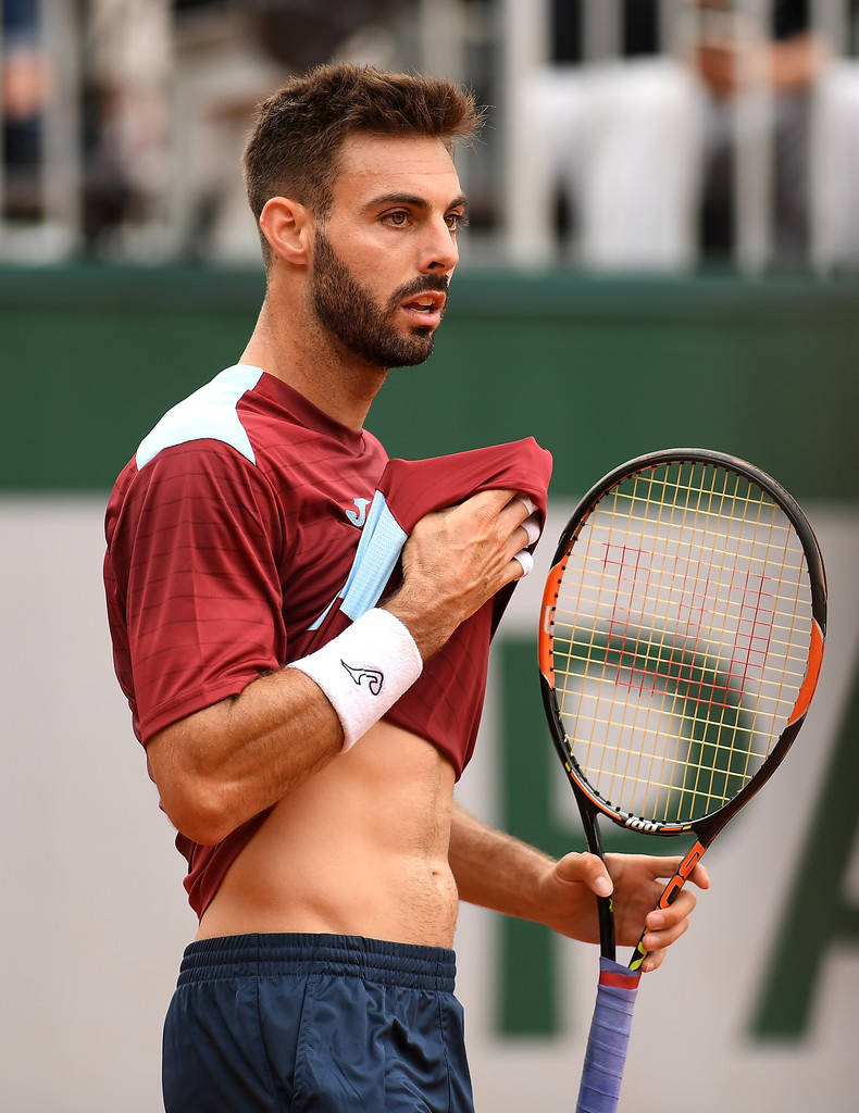 Marcel Granollers, clay court, racket, SD Phone Wallpaper