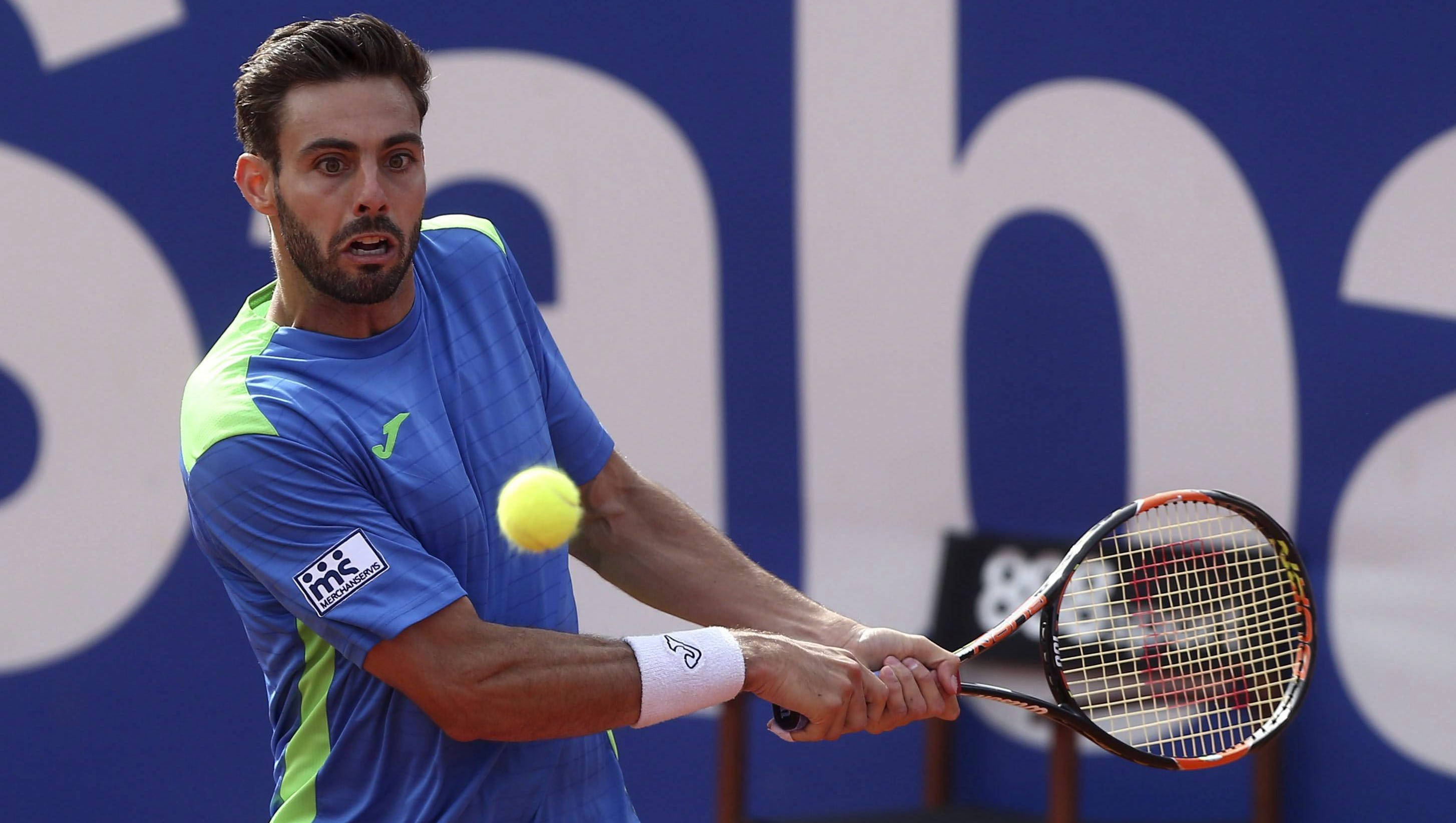 Marcel Granollers, blue jersey, green shirt, 2K Desktop Wallpaper