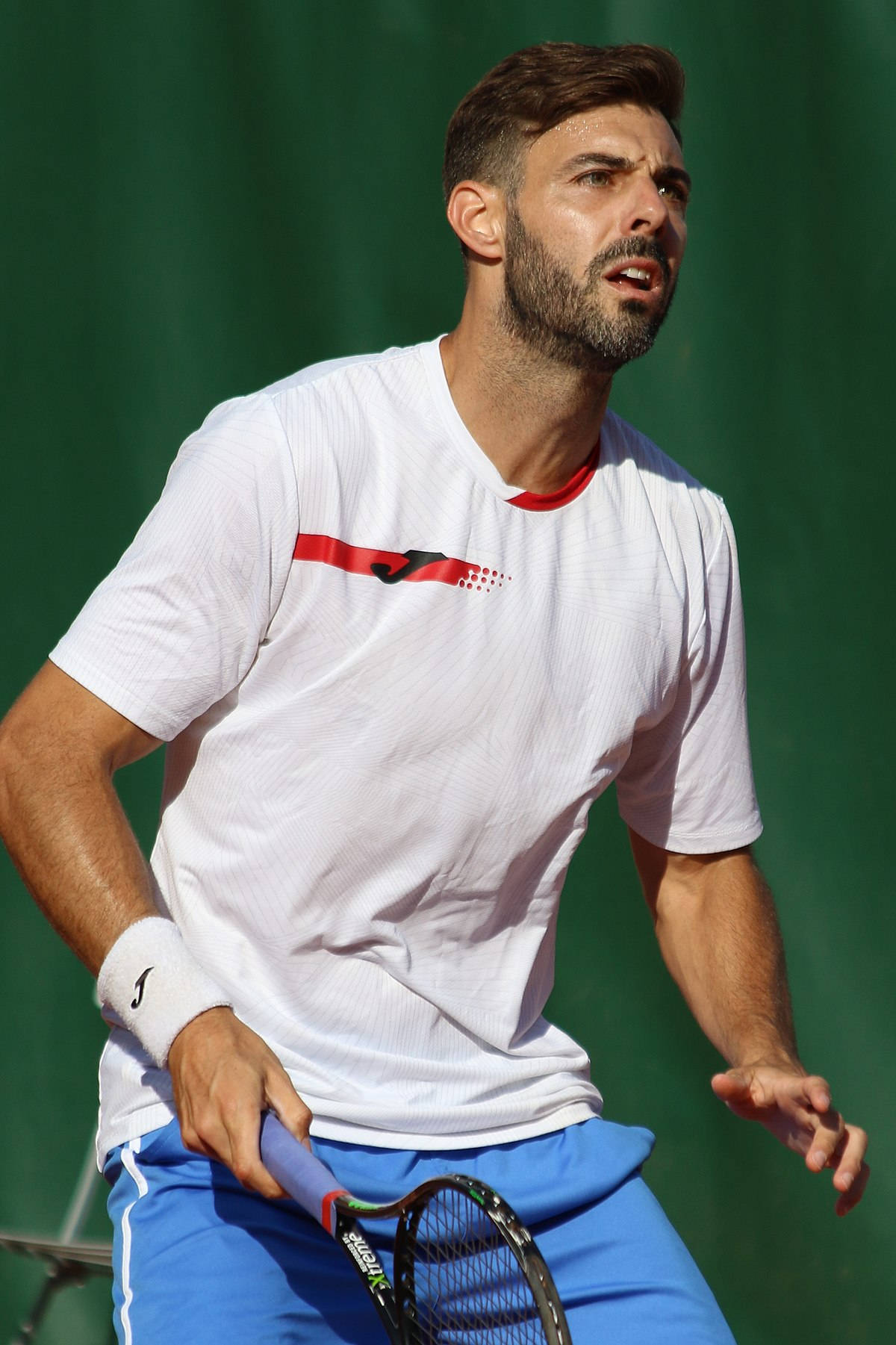 Marcel Granollers, white shirt, blue gear, HD Phone Wallpaper