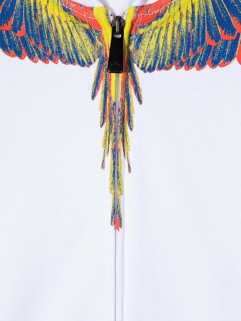 Marcelo Burlon, white hoodie, vibrant painted wing design, HD Phone Wallpaper