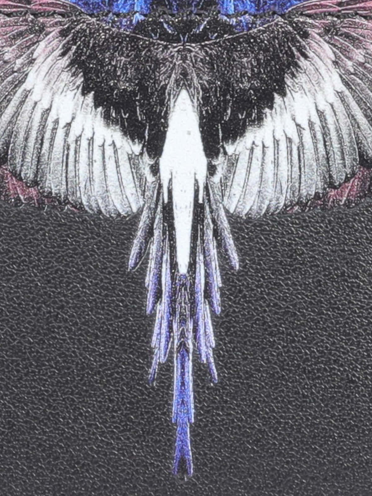 Marcelo Burlon, white wings print, black and white wings, HD Phone Wallpaper