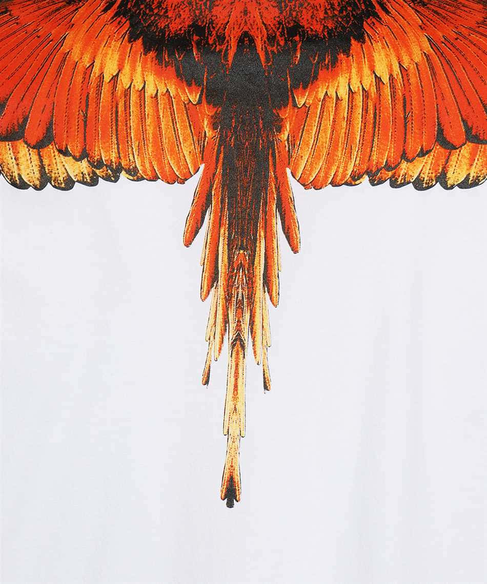 Marcelo Burlon, yellow orange red wings, bird of paradise wing, SD Phone Wallpaper