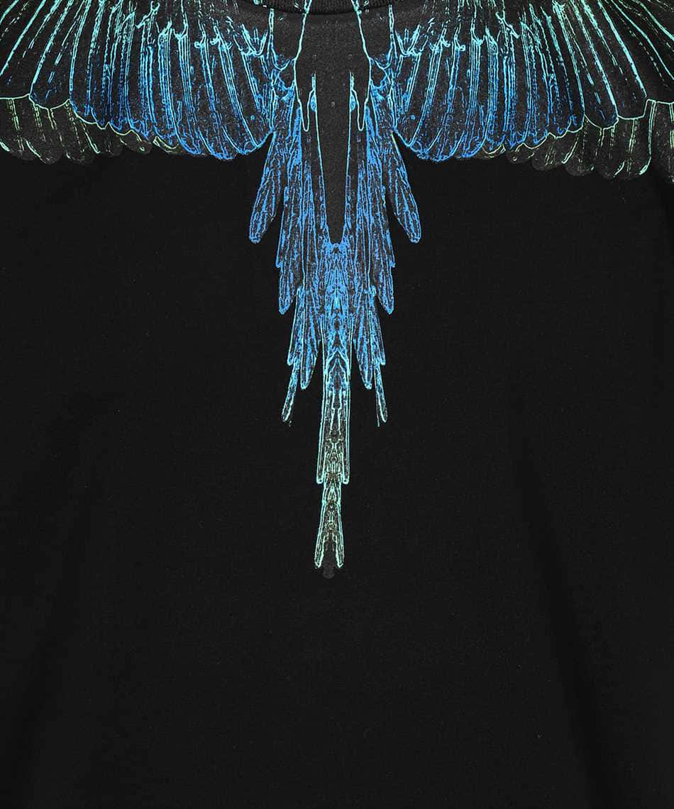 Marcelo Burlon, sparkly blue green wings, glowing blue neon angel wing, SD Phone Wallpaper