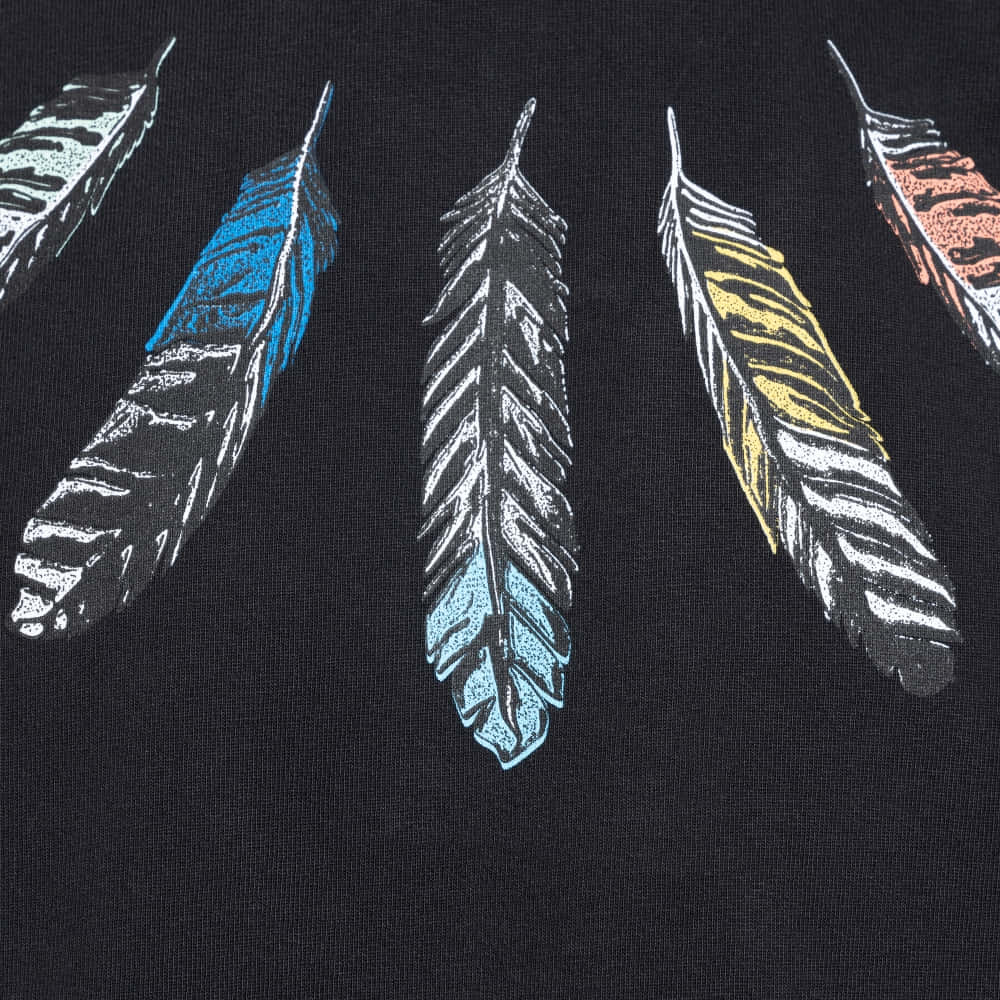 Marcelo Burlon, feather print, blue, SD Desktop Wallpaper