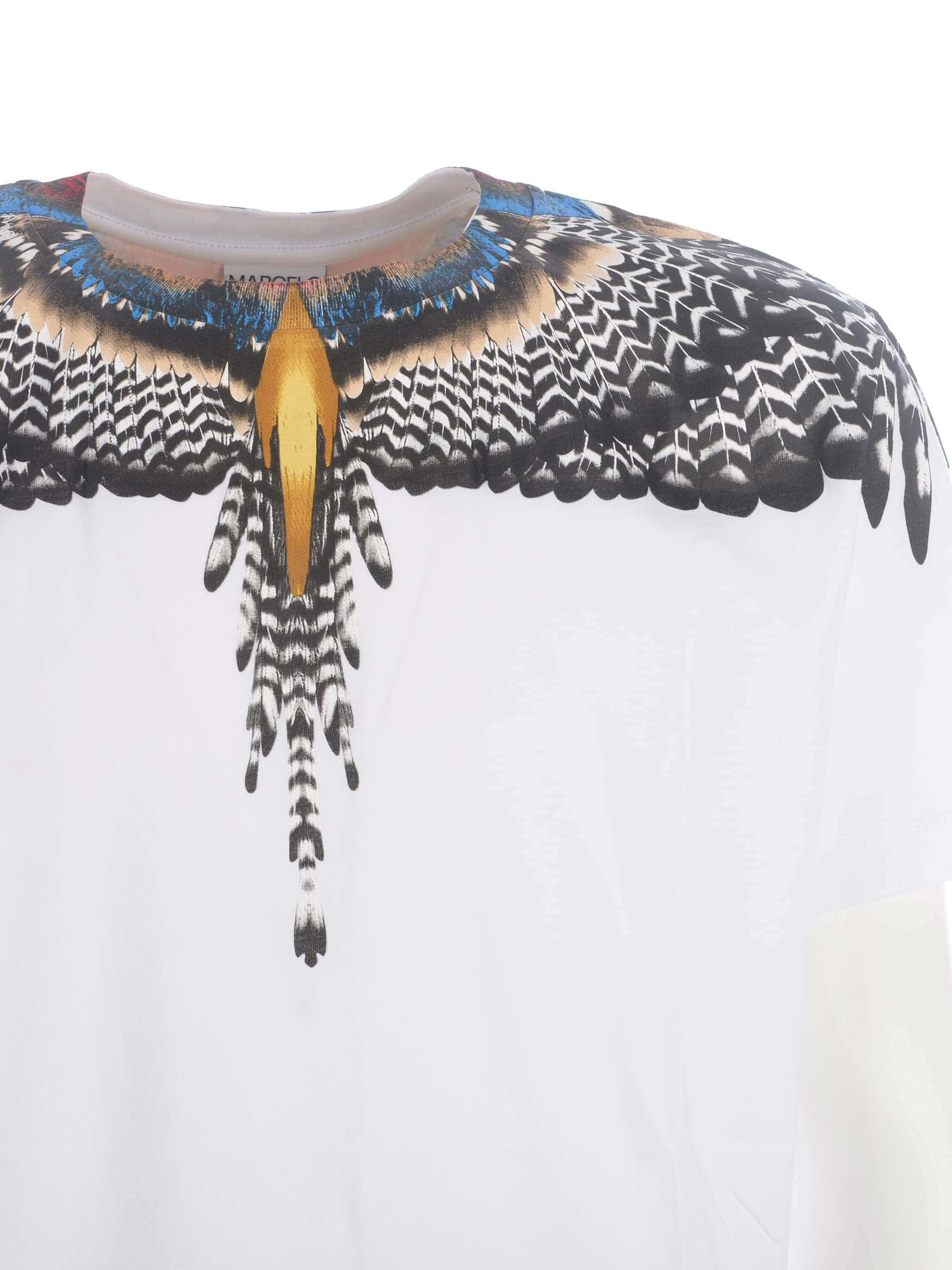 Marcelo Burlon, Pattern Wings Shirt, white t-shirt, Full HD Phone Wallpaper