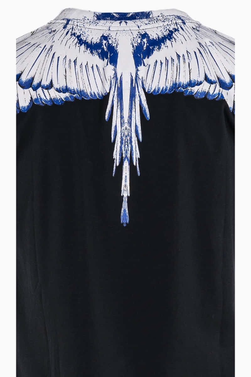 Marcelo Burlon, white wings, blue accents, SD Phone Wallpaper
