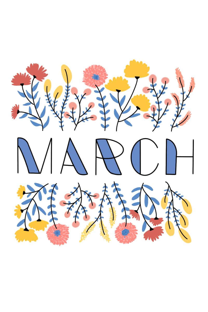 March, blue, pink, SD Phone Wallpaper