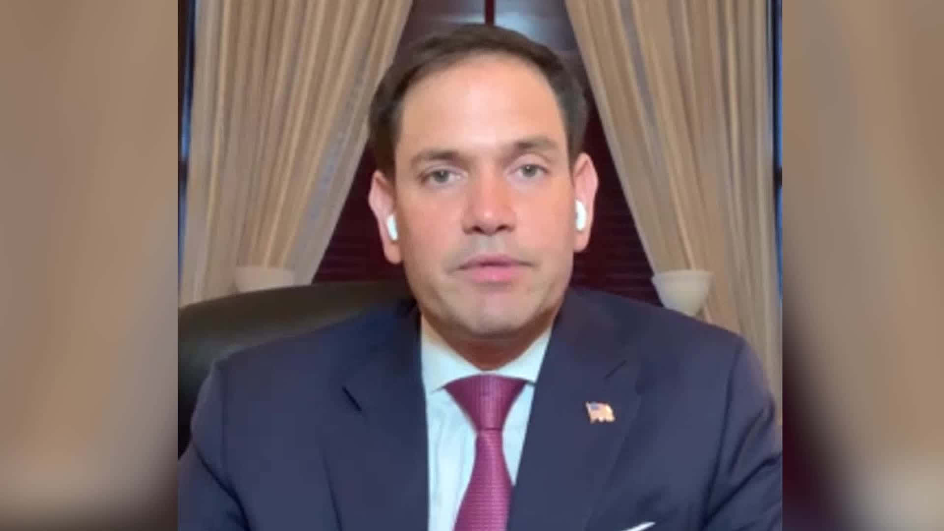 Marco Rubio, dark suit, red tie, Full HD Desktop Wallpaper