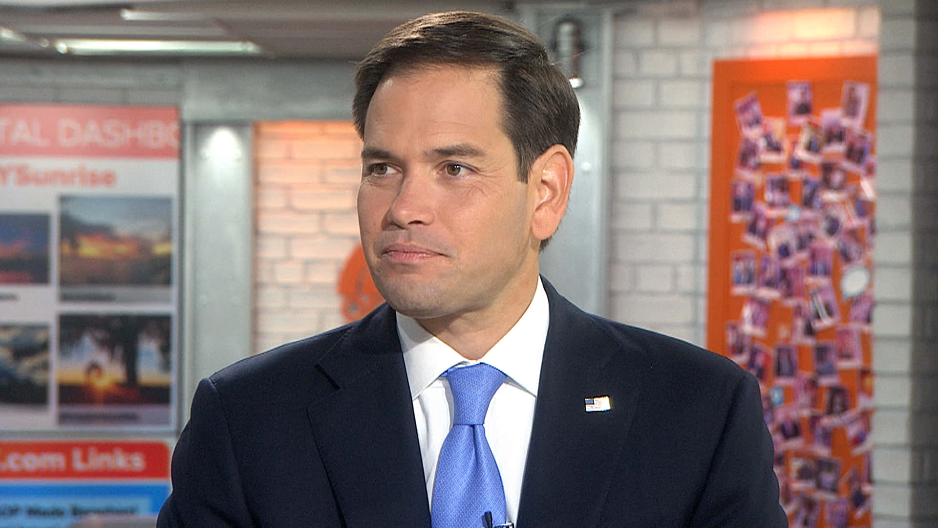 Marco Rubio, press briefing, news studio, Full HD Desktop Wallpaper