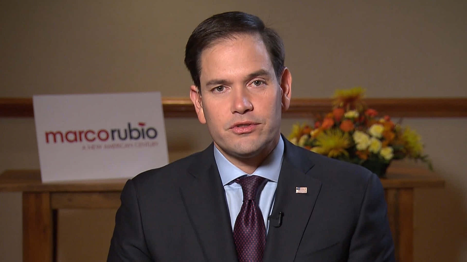 Marco Rubio, black suit, dark suit and tie, Full HD Desktop Wallpaper