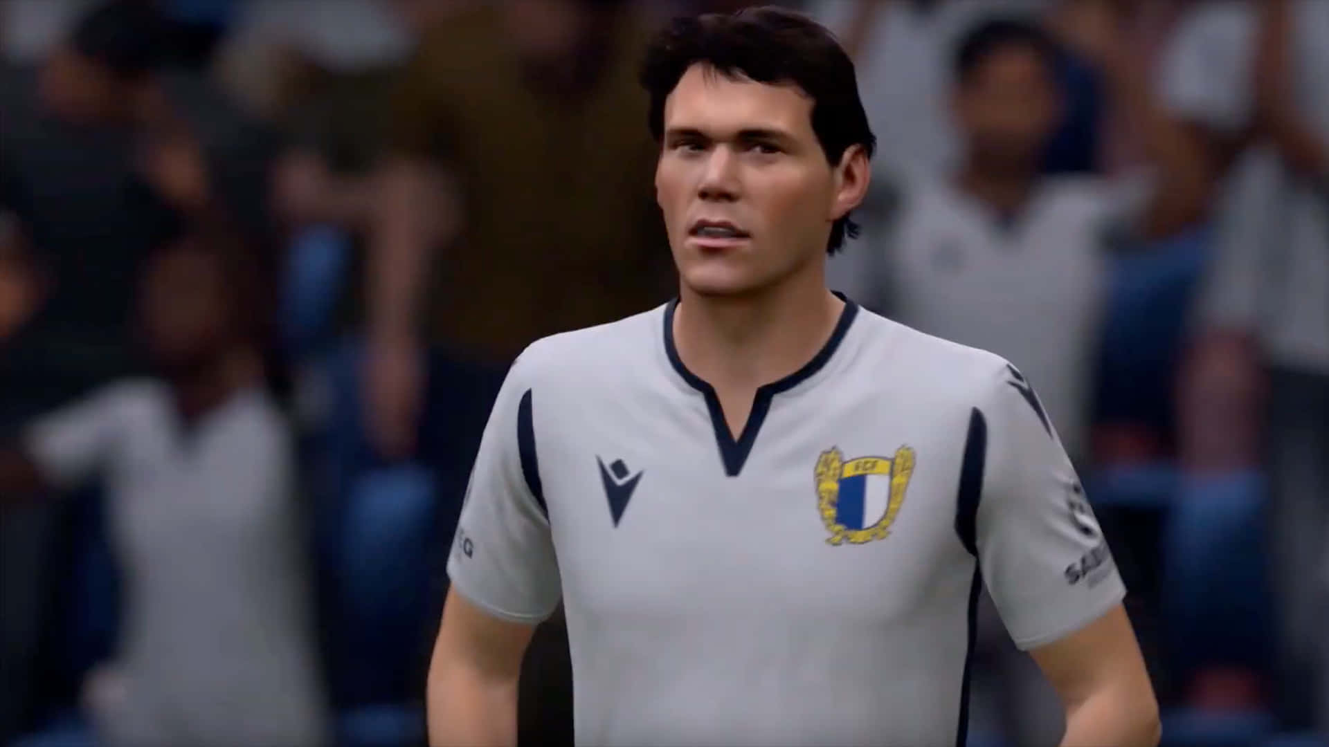Marco Van Basten, white jersey, blue accents, Full HD Desktop Wallpaper