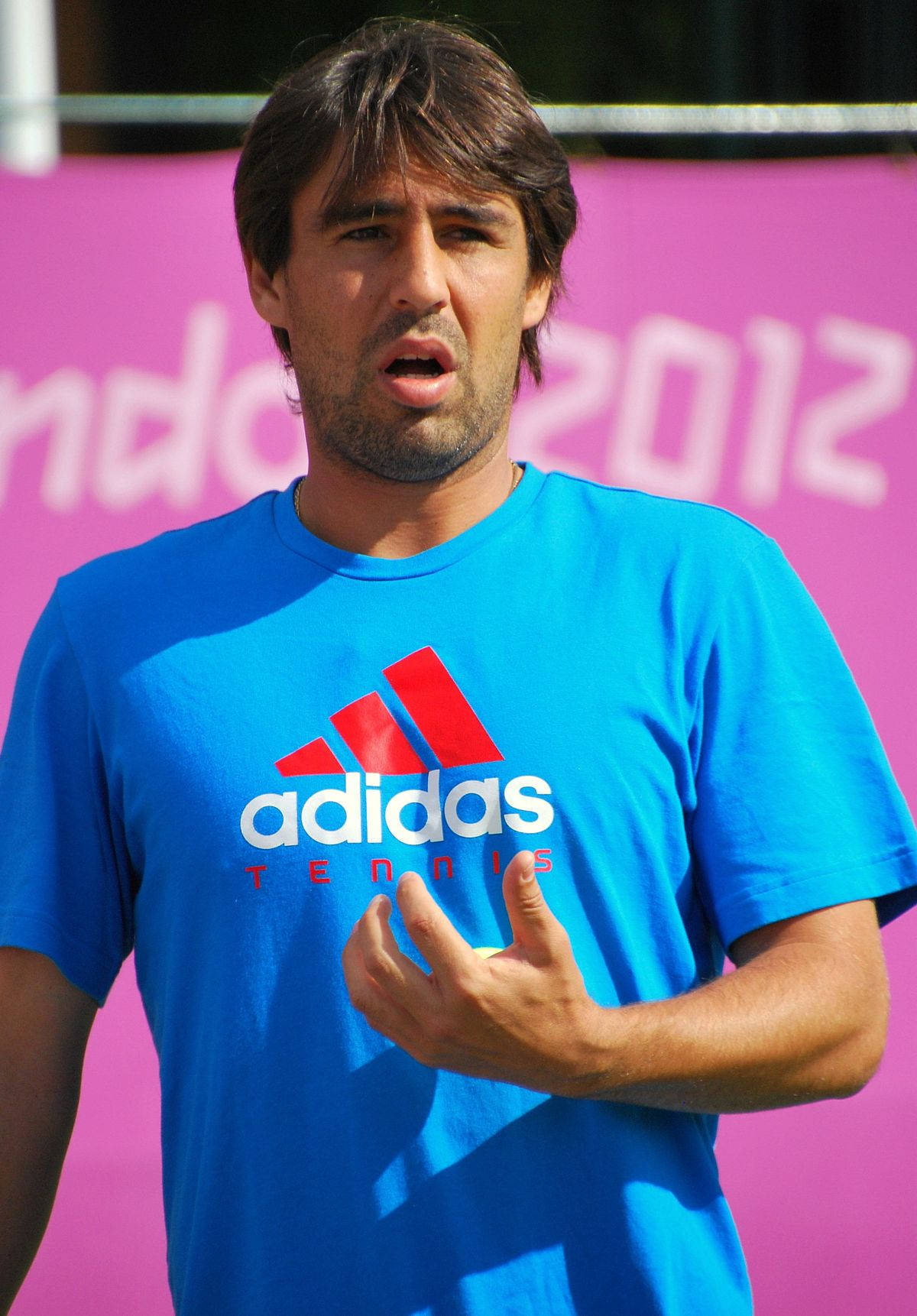 Marcos Baghdatis, adidas, blue adidas tennis shirt, HD Phone Wallpaper