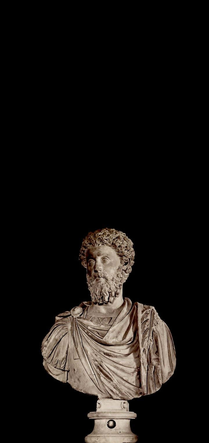 Marcus Aurelius, bust sculpture, marble, HD Phone Wallpaper