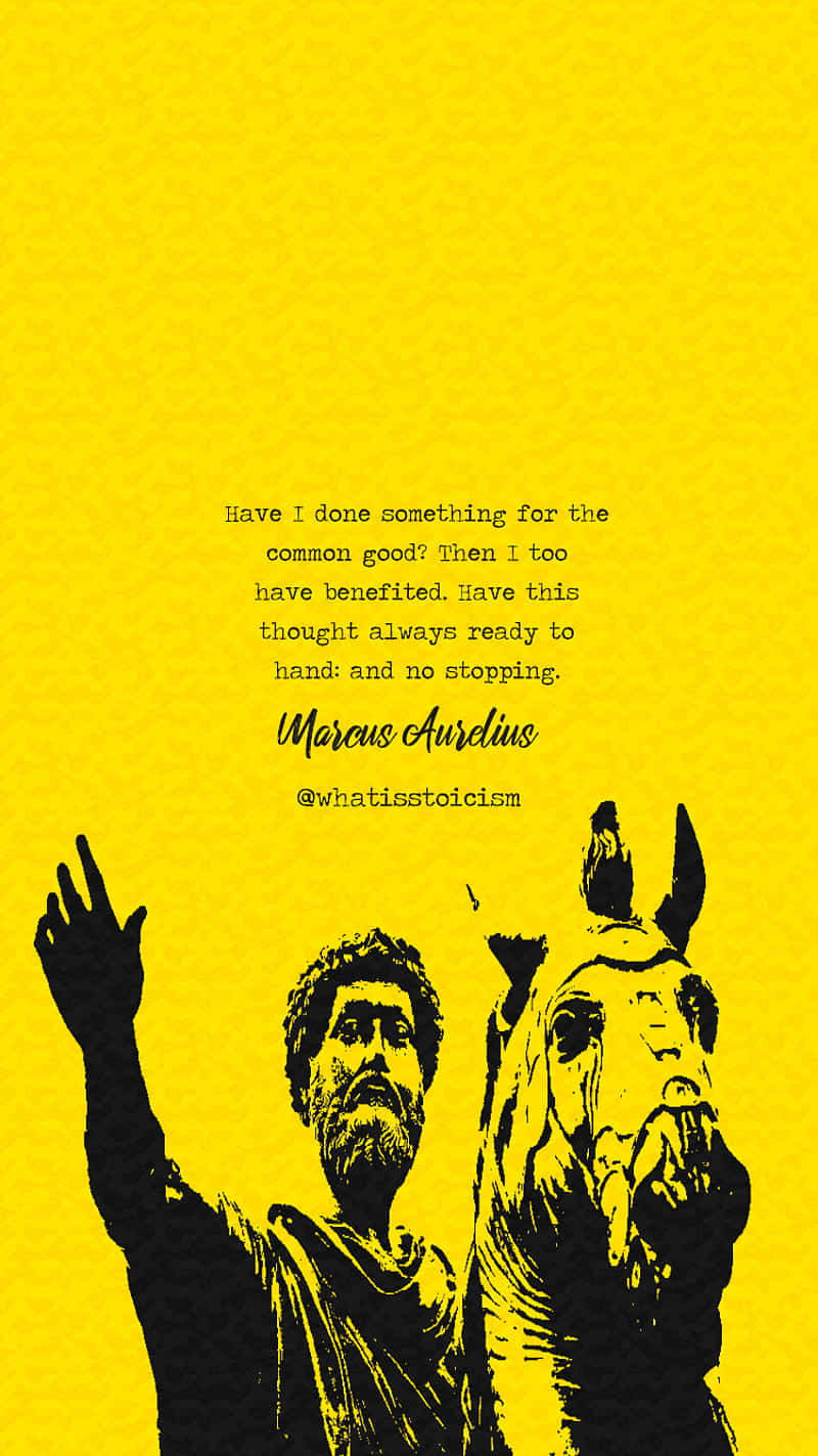 Marcus Aurelius, stoic philosophy quote, black silhouette, HD Phone Wallpaper
