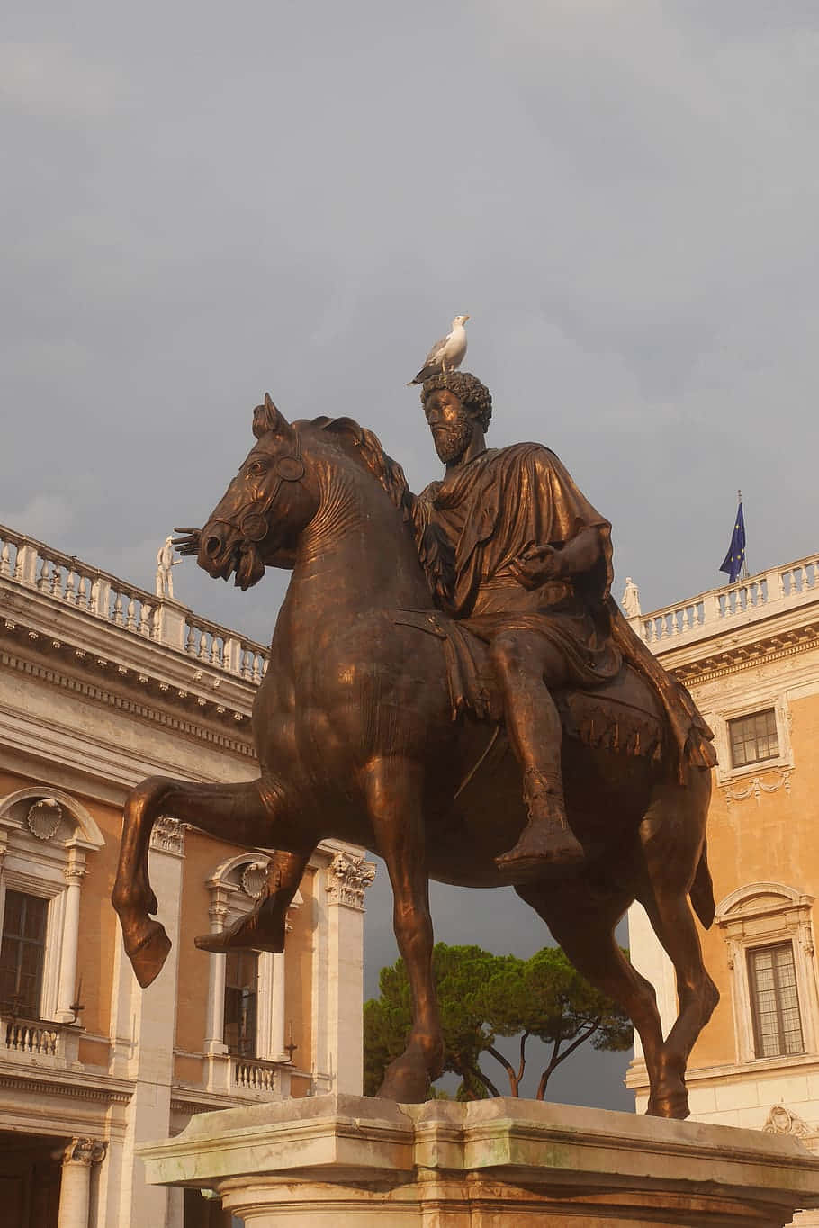 Marcus Aurelius, equestrian statue, bronze, HD Phone Wallpaper