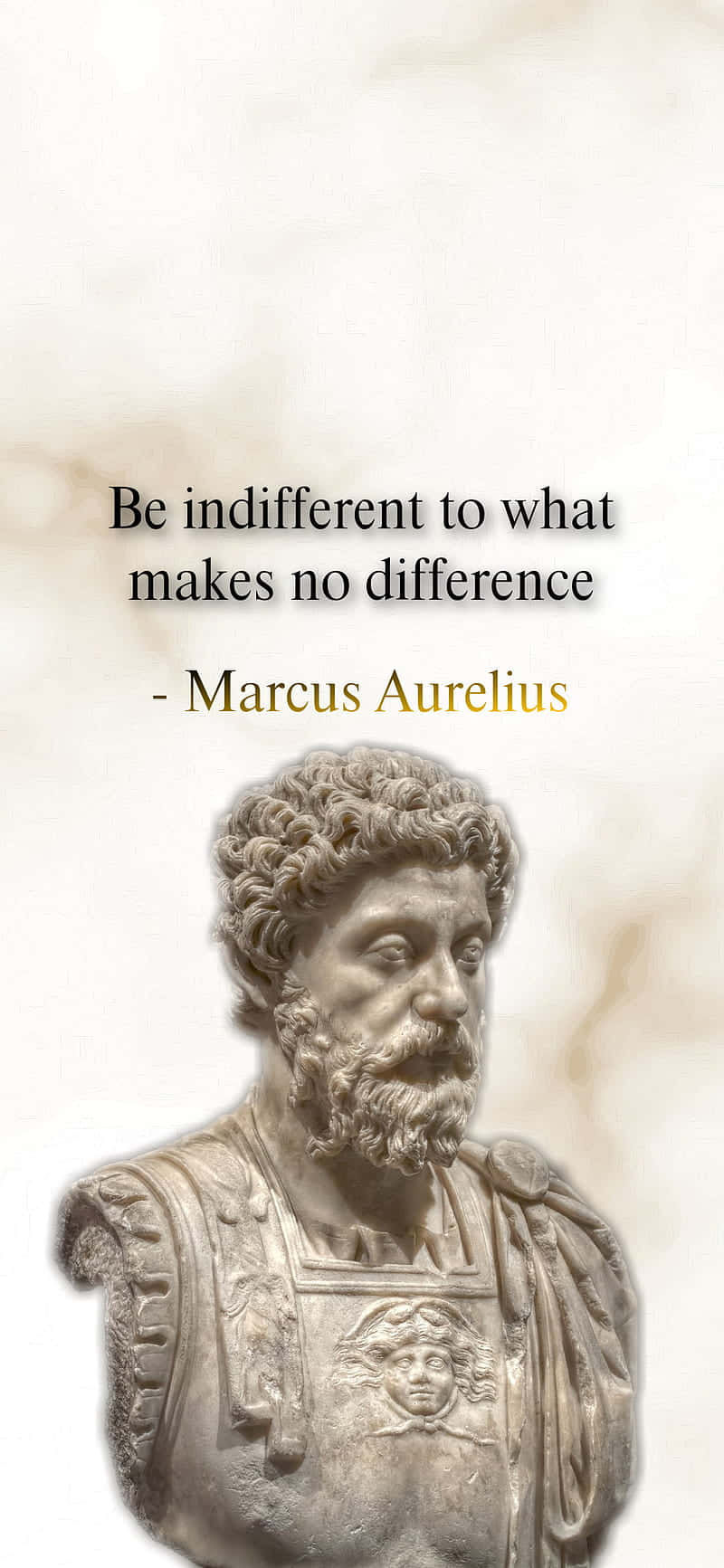 Marcus Aurelius, marble bust, quote, HD Phone Wallpaper