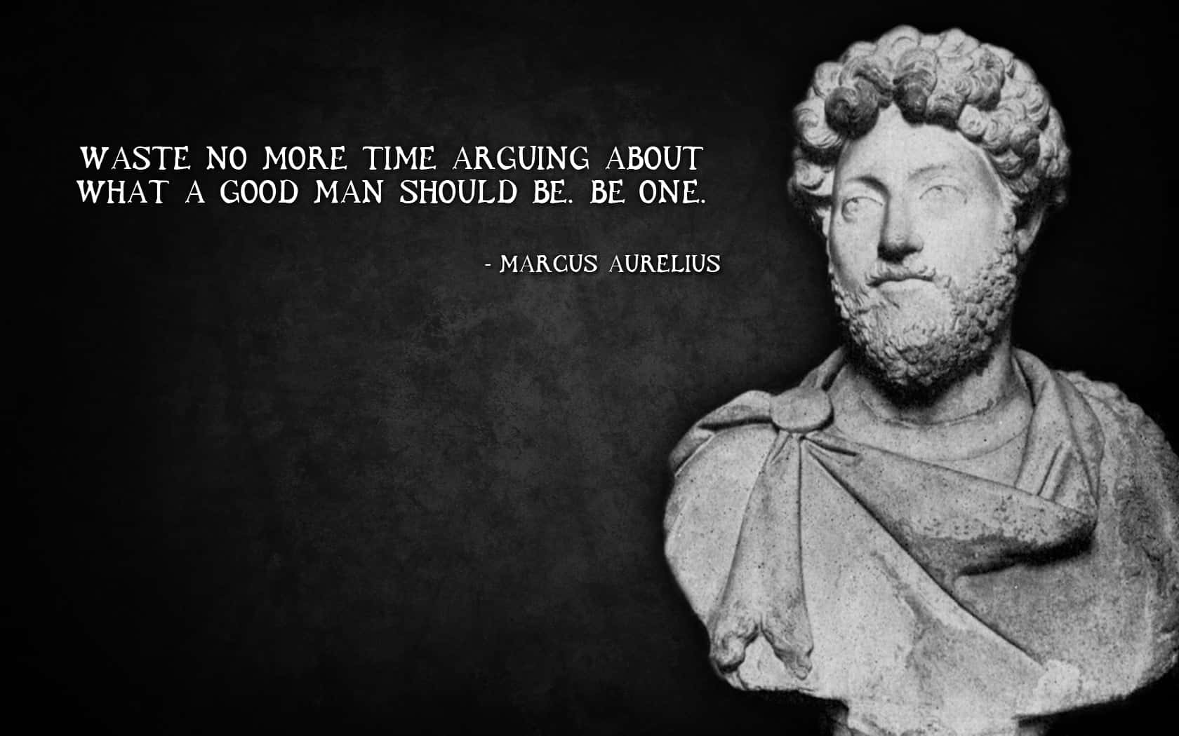 Marcus Aurelius, bust, monochrome marble, HD Desktop Wallpaper