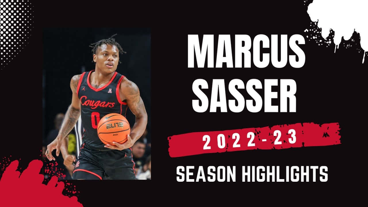Marcus Sasser, 2022-23 season, black and red uniform, HD Desktop Wallpaper