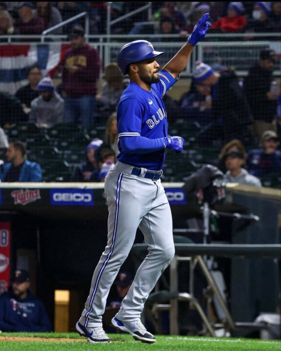 Marcus Semien, blue uniform, lit field, SD Phone Wallpaper