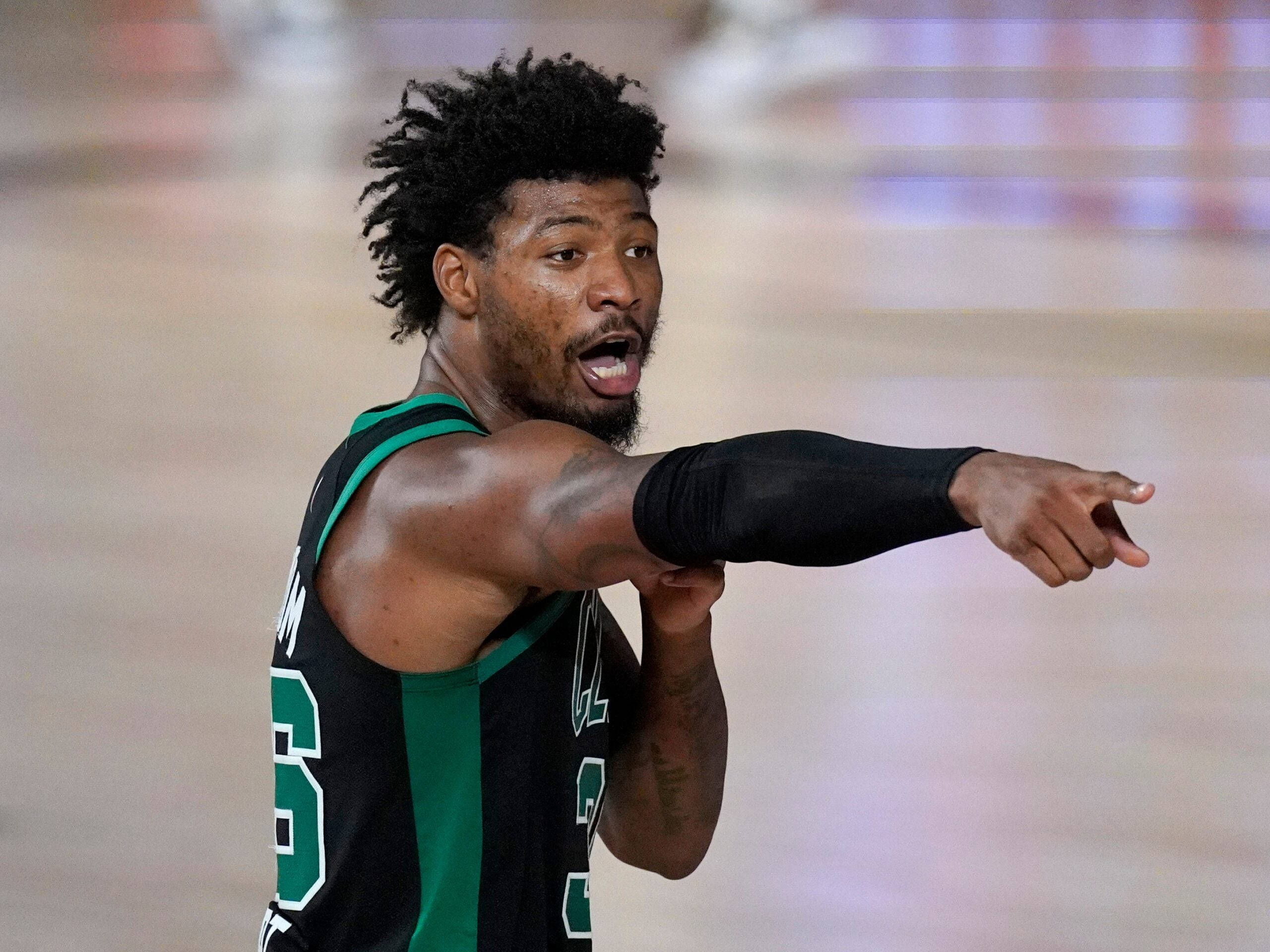 Marcus Smart, green and black jersey, basketball player, 2K Desktop Wallpaper