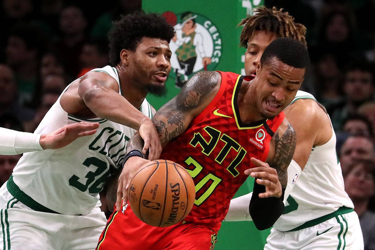 Marcus Smart, red jersey, white jerseys, SD Desktop Wallpaper