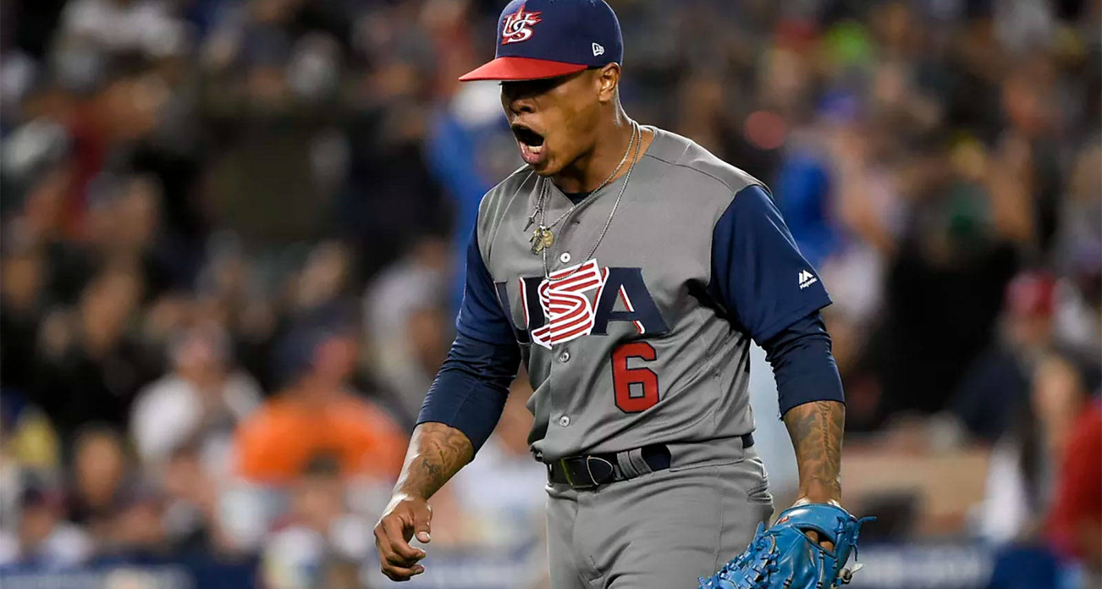 Marcus Stroman, gray uniform, number 6, HD Desktop Wallpaper