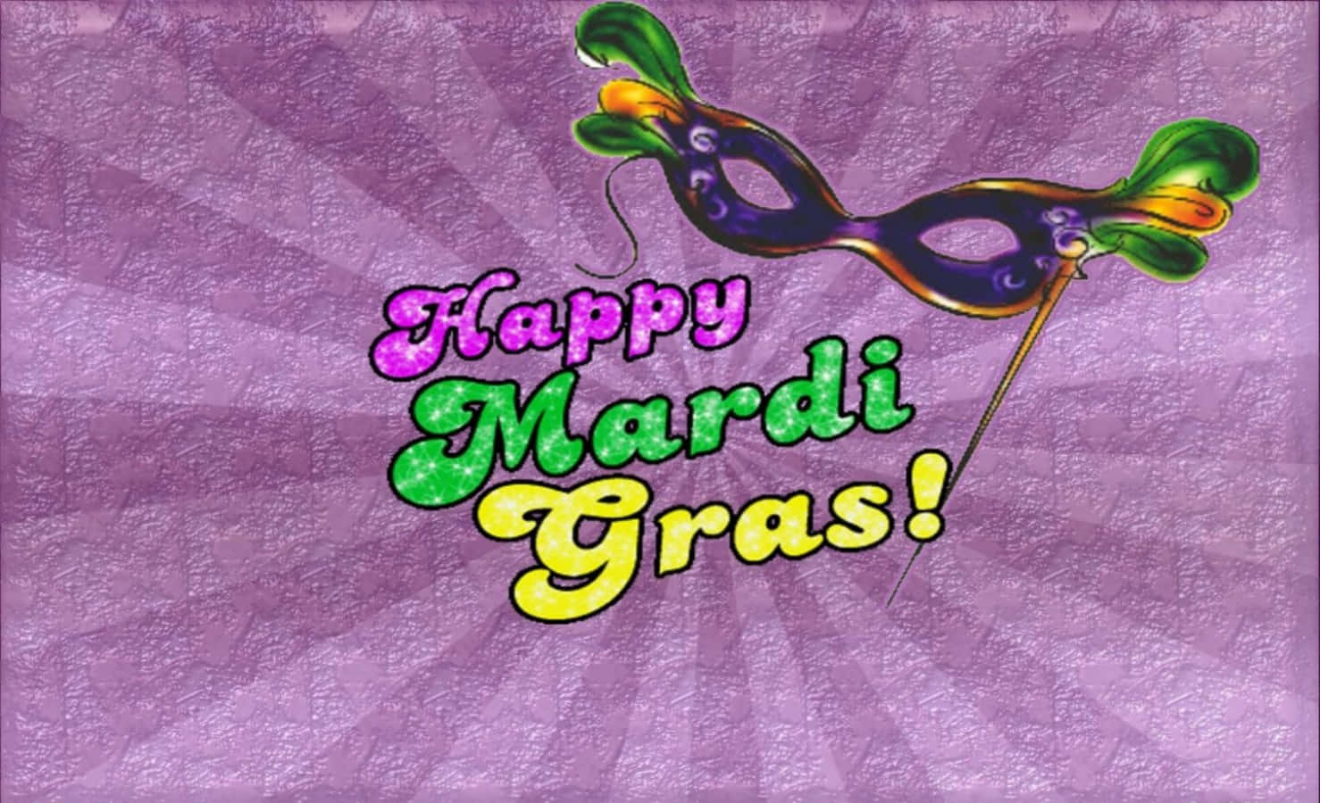 Mardi Gras, purple, glittery text, HD Desktop Wallpaper