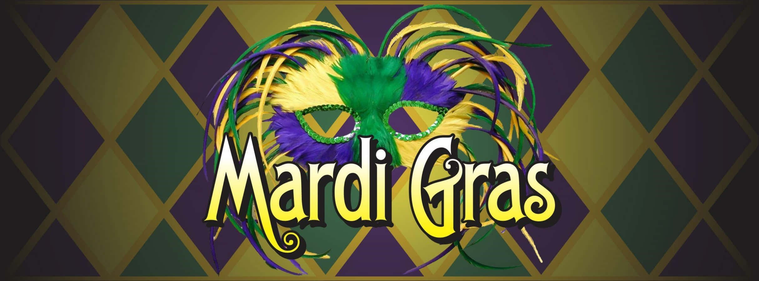 Mardi Gras, green, yellow, Full HD Desktop Wallpaper