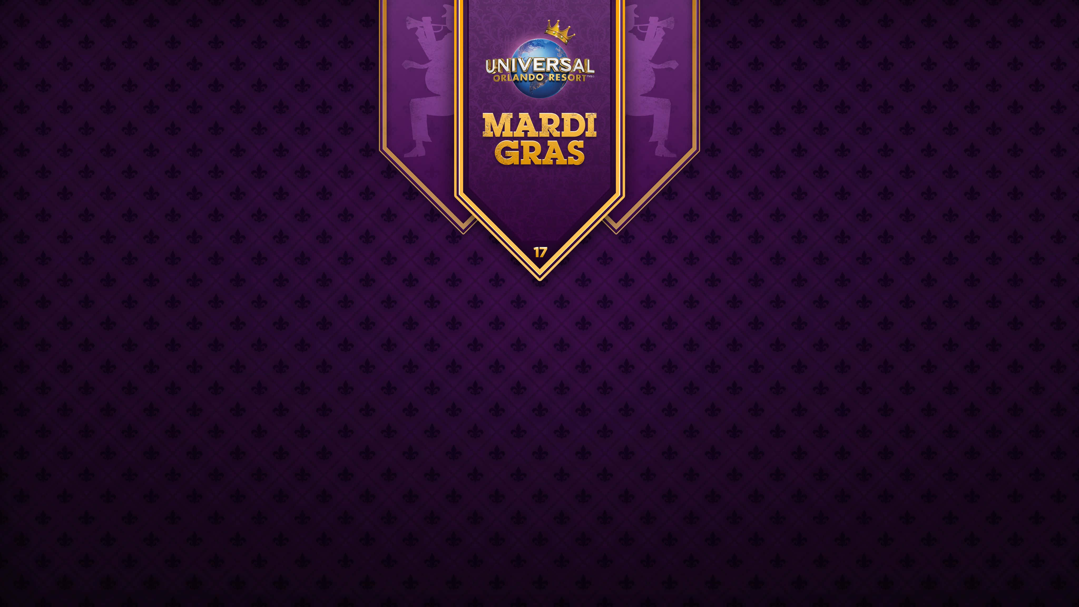 Mardi Gras, purple, gold trim, 4K Desktop Wallpaper