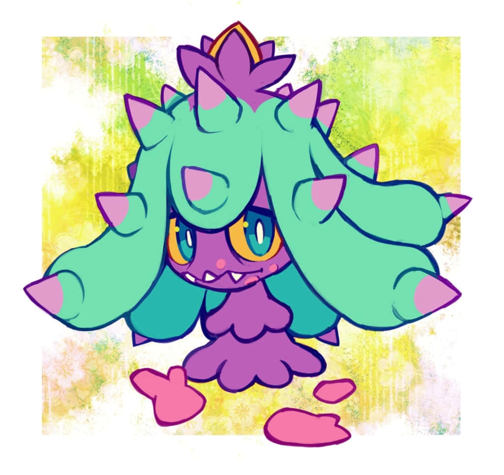 Mareanie, yellow green, purple, SD Desktop Wallpaper