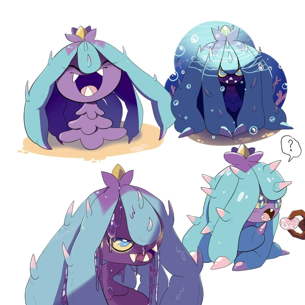Mareanie, purple, teal, SD Desktop Wallpaper
