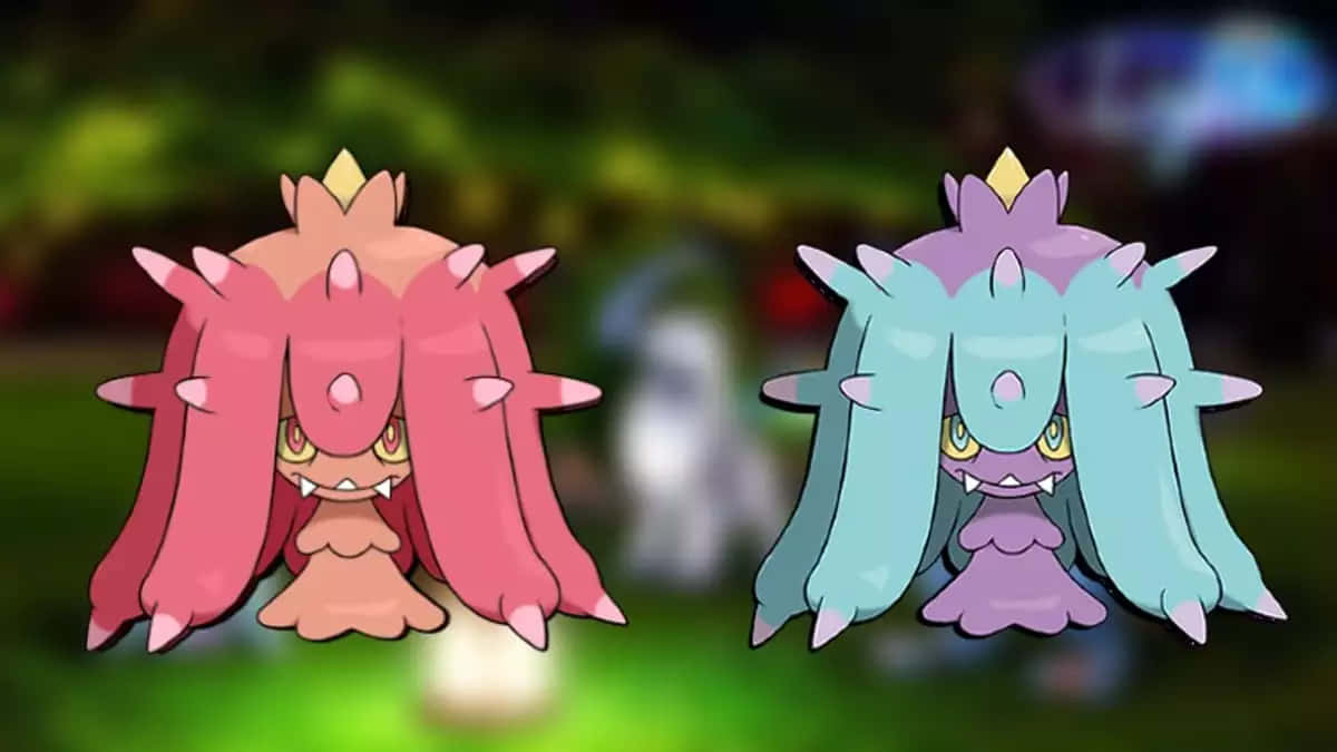 Mareanie, Shiny Mareanie, anime-style, SD Desktop Wallpaper