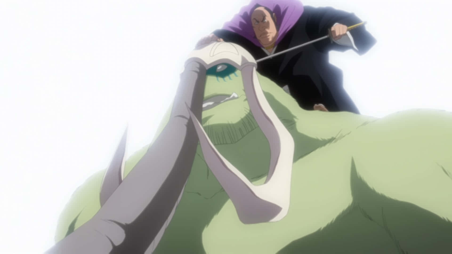Marechiyo Omaeda, dark-robed anime warrior, purple hood, Full HD Desktop Wallpaper