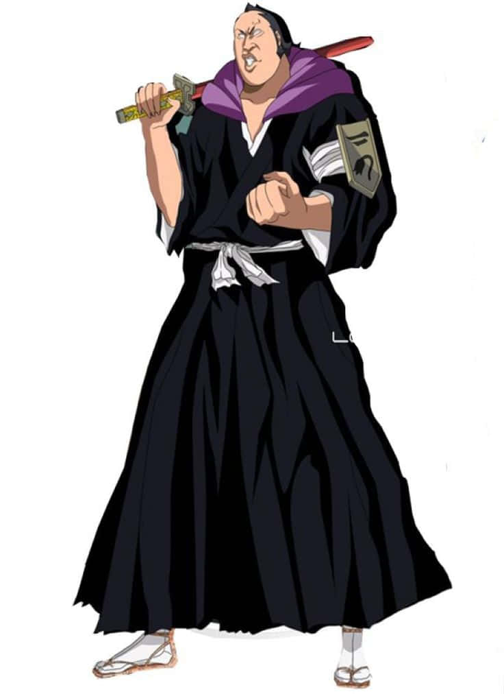 Marechiyo Omaeda, black robe, purple scarf, SD Phone Wallpaper