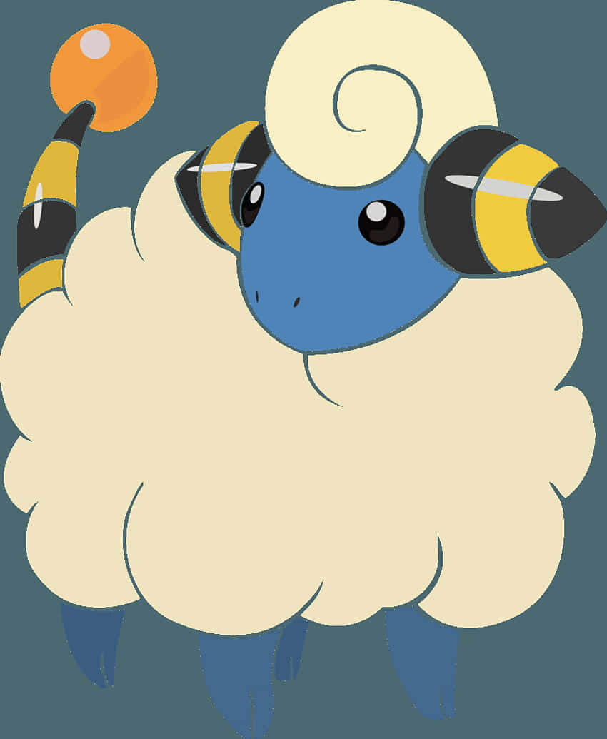 Mareep, creamy coat, blue face, SD Phone Wallpaper