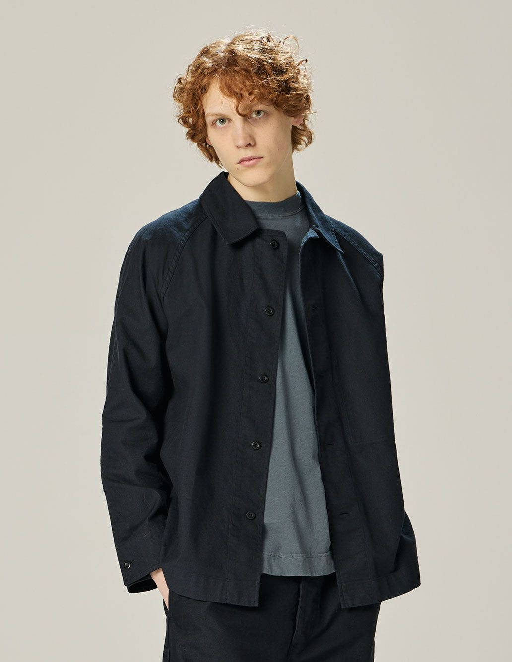 Margaret Howell, black male jacket, dark navy button-up jacket, HD Phone Wallpaper