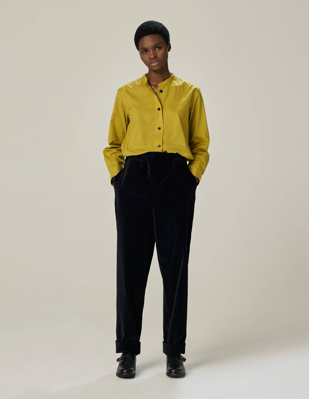 Margaret Howell, mustard yellow, button-up, HD Phone Wallpaper