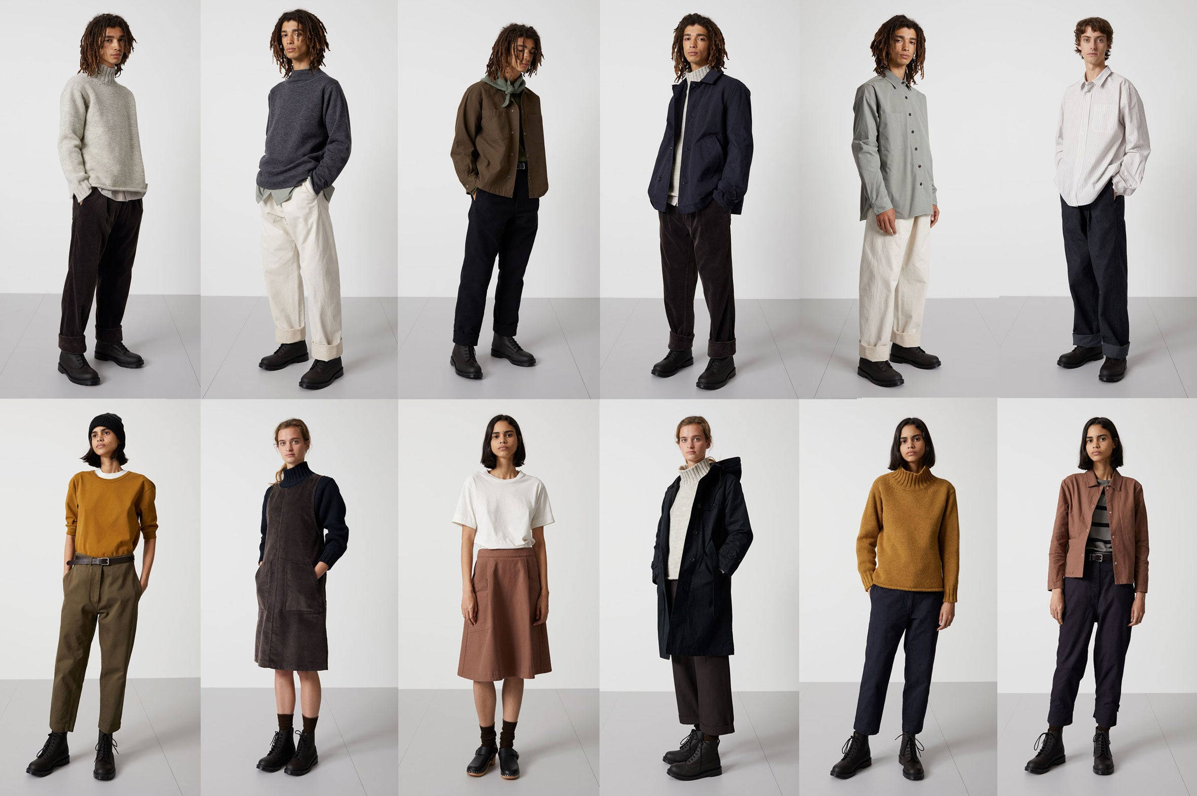 Margaret Howell, earth tones, minimalist studio wear, Full HD Desktop Wallpaper