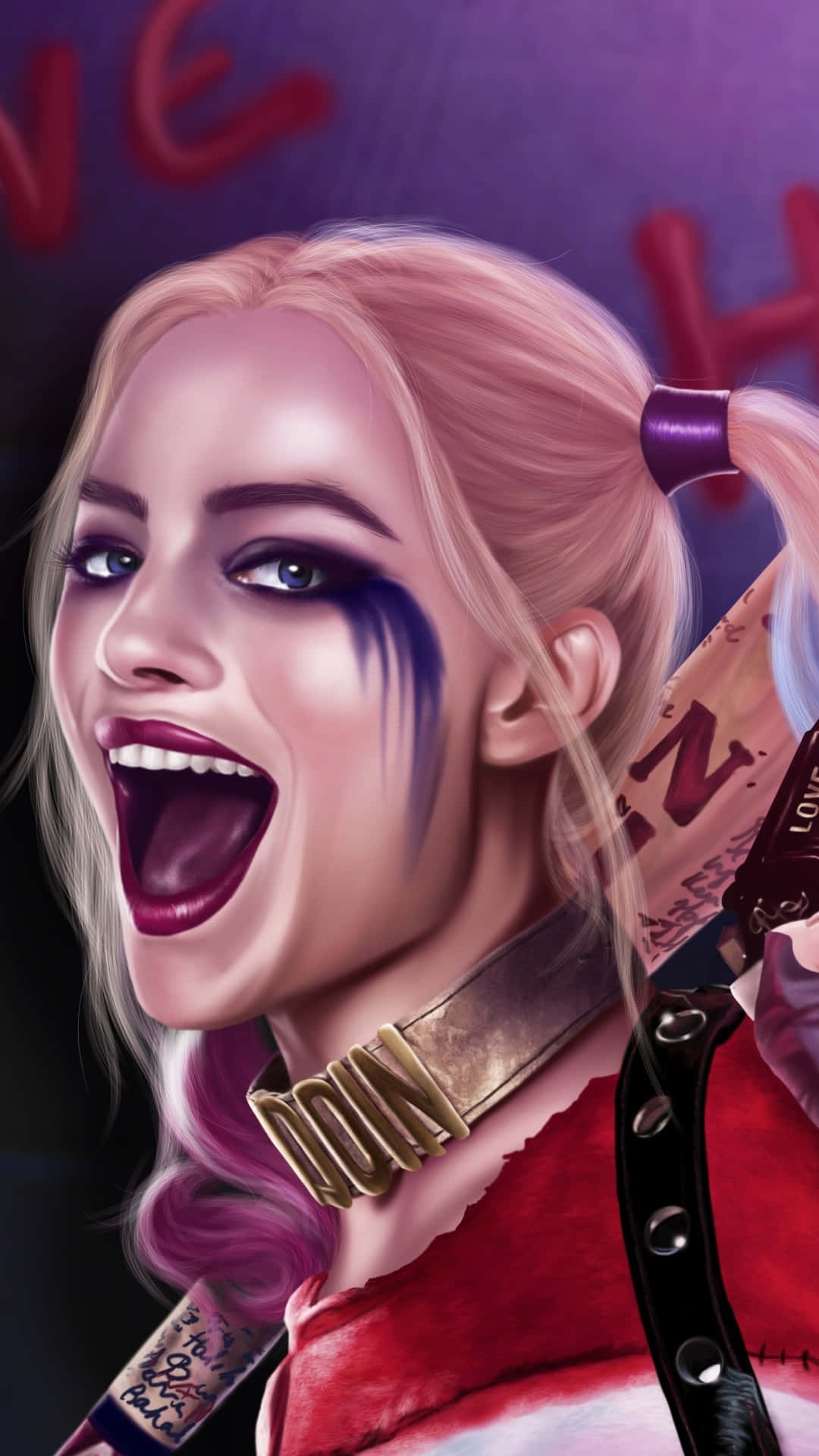 Margot Robbie Harley Quinn, Harley Quinn, pink hair, Full HD Phone Wallpaper
