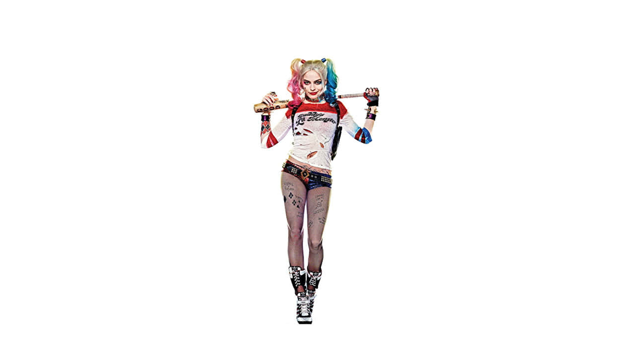Margot Robbie, Harley Quinn, baseball bat, HD Desktop Wallpaper