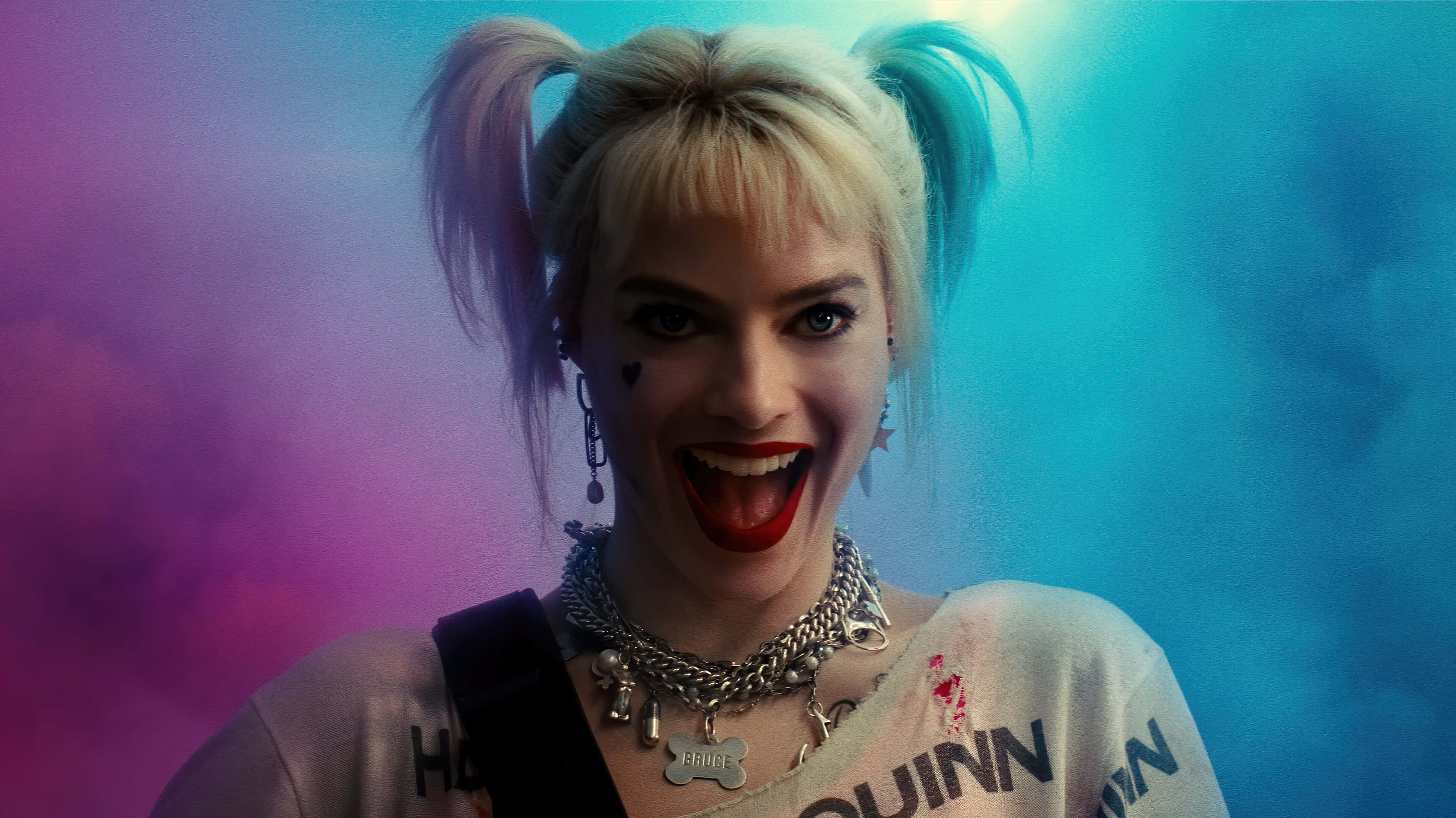 Margot Robbie Harley Quinn, Harley Quinn, blonde pigtails, 4K Desktop Wallpaper