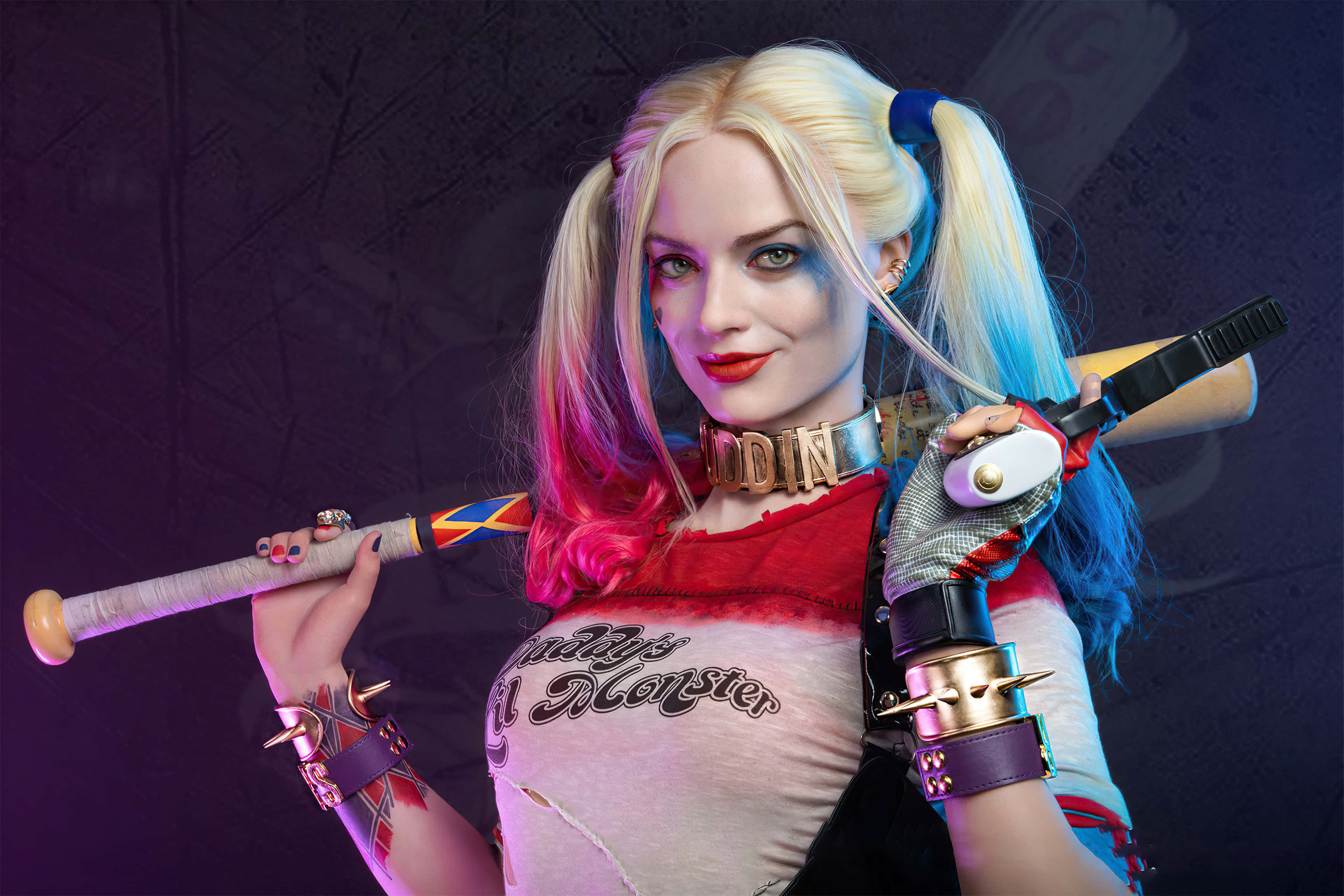 Margot Robbie, Harley Quinn, cosplayer, 4K Desktop Wallpaper