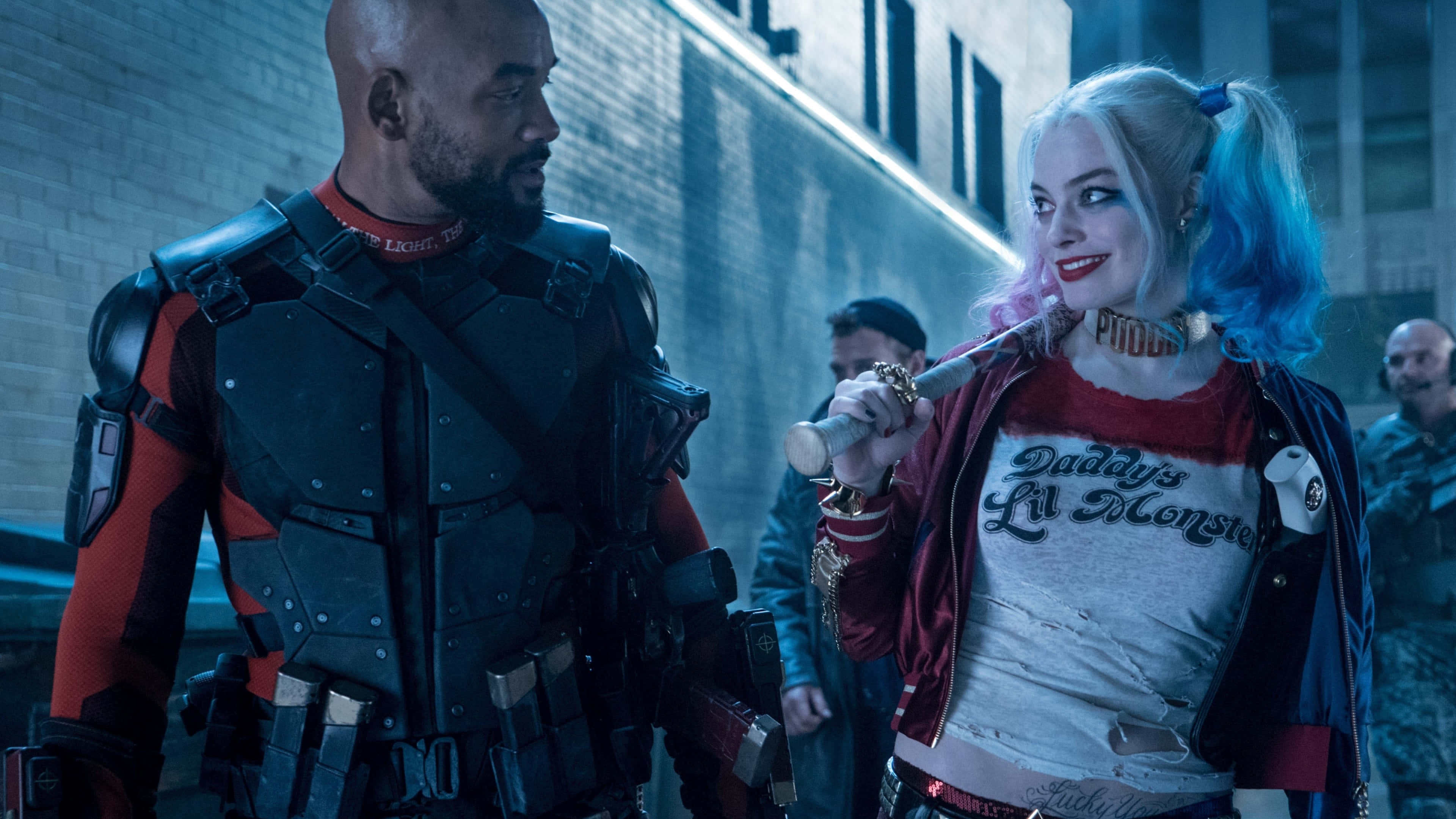 Margot Robbie, Harley Quinn, blue and pink hair, 4K Desktop Wallpaper