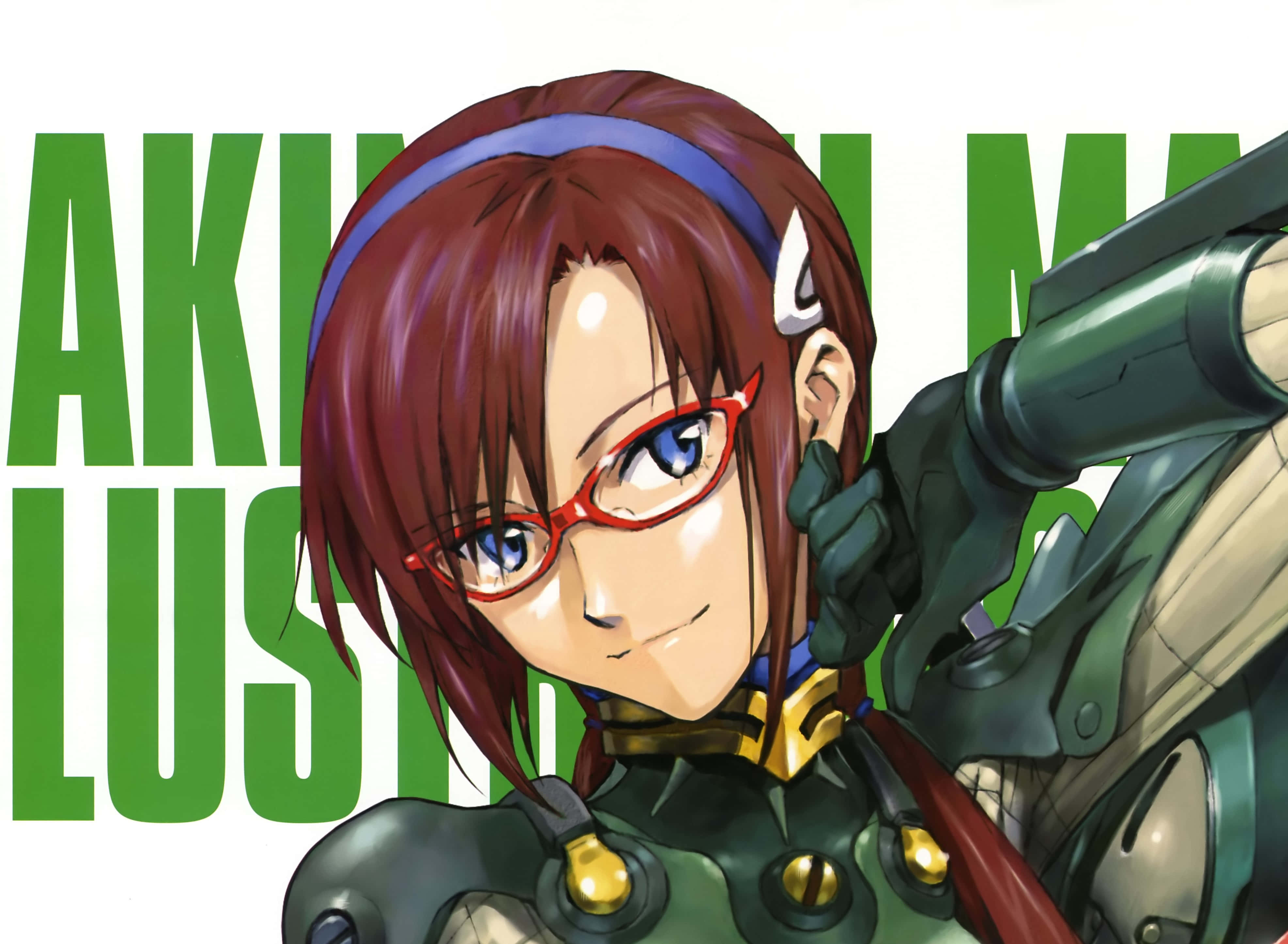 Mari Illustrious Makinami, red hair, glasses, 4K Desktop Wallpaper